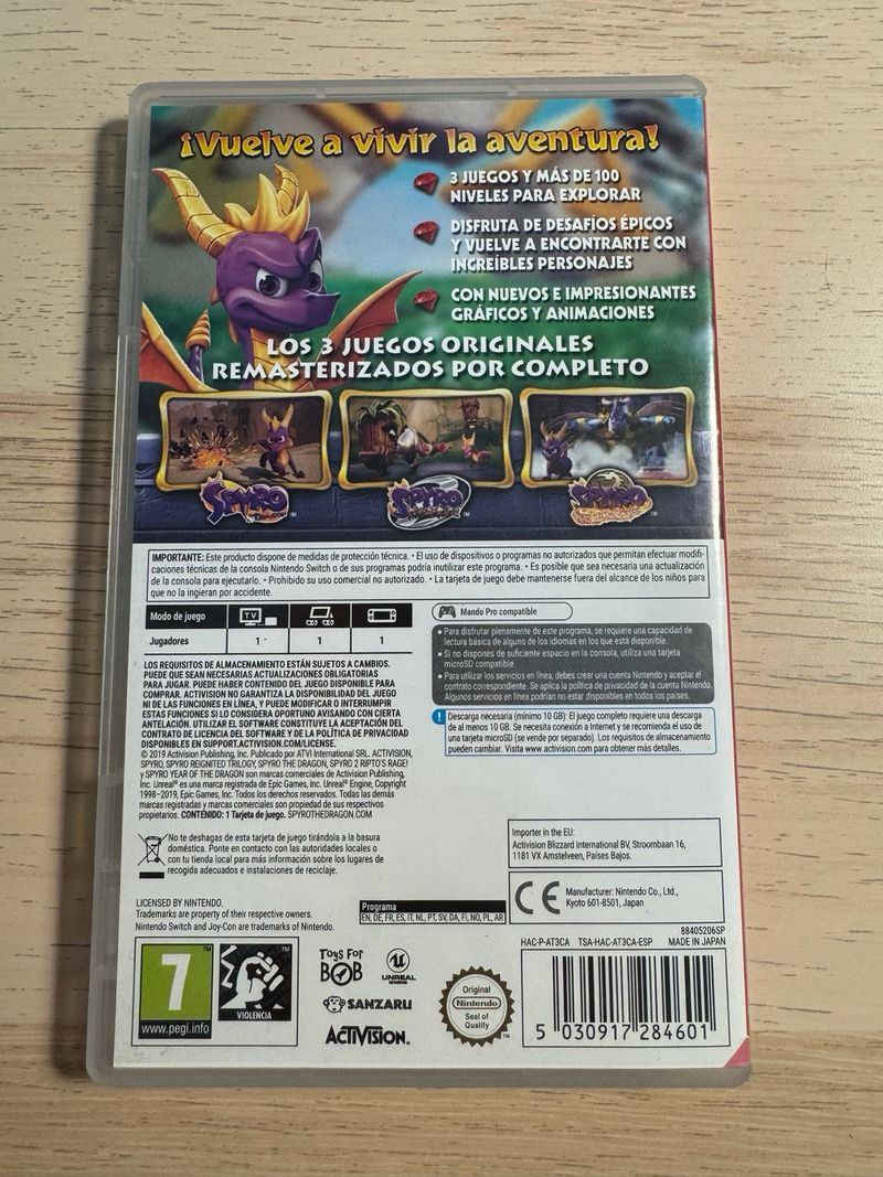 Spyro Reignited Trilogy Nintendo Switch PAL España afbeelding 2