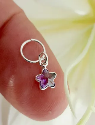 Colgante mini estrella plata ley 5mm