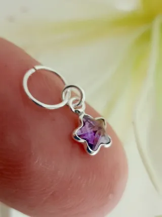 Colgante mini estrella plata ley 5mm