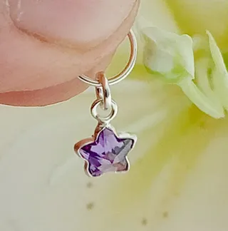 Colgante mini estrella plata ley 5mm