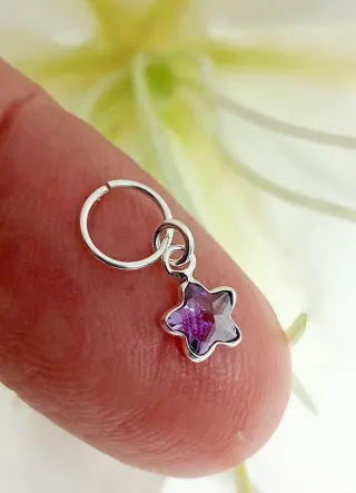 Colgante mini estrella plata ley 5mm