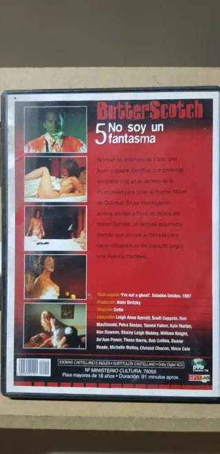 DVD Milo Manara Butterscotch No soy un fantasma