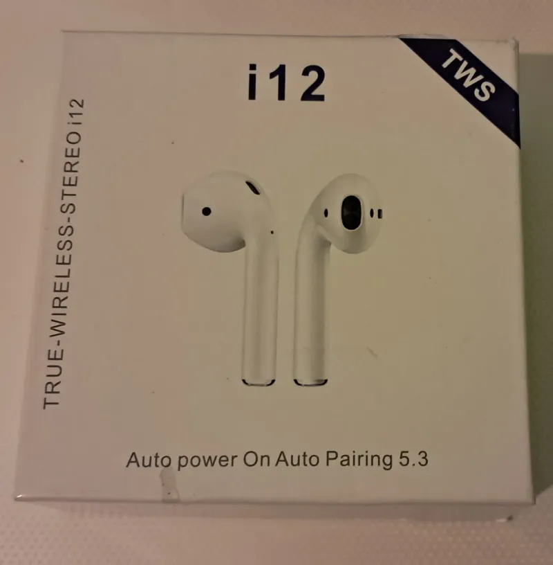 Auriculares i12 TWS Blancos