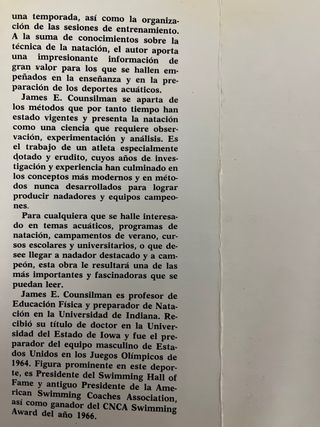 Libro LA NATACIÓN, ciencia y técnica para la prep