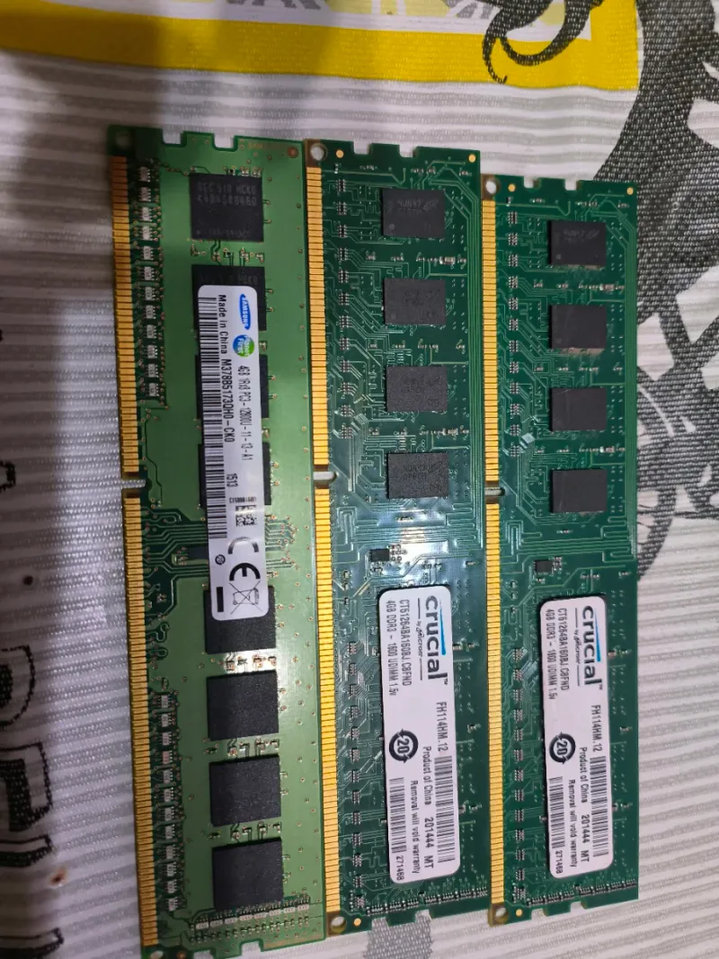 3x Memorias RAM DDR3 4GB Crucial