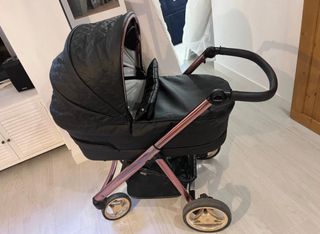 Carro de paseo Bebecar negro y rosa