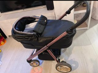Carro de paseo Bebecar negro y rosa