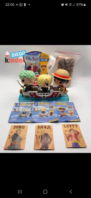 Kinder One Piece Funko Pop Set