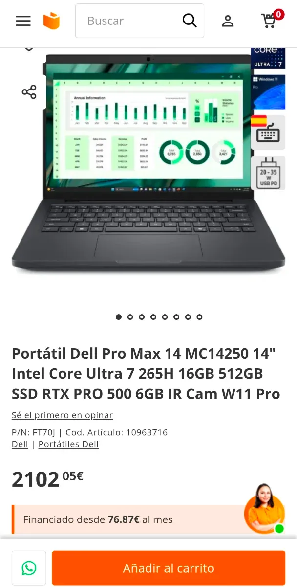Portátiles Dell Pro Max 14 nuevos