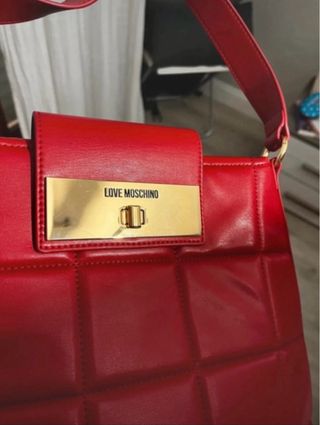Borsa Love Moschino rossa trapuntata