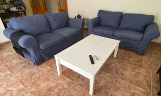 Sofá 2 plazas IKEA EKTORP azul