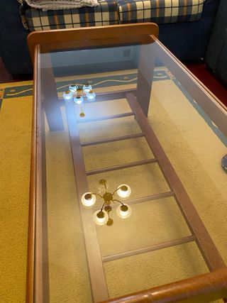 Mesa de centro madera y cristal