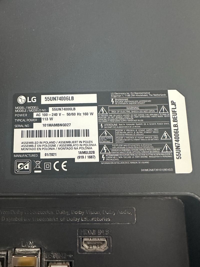 Televisor LG Negro y Amarillo afbeelding 3