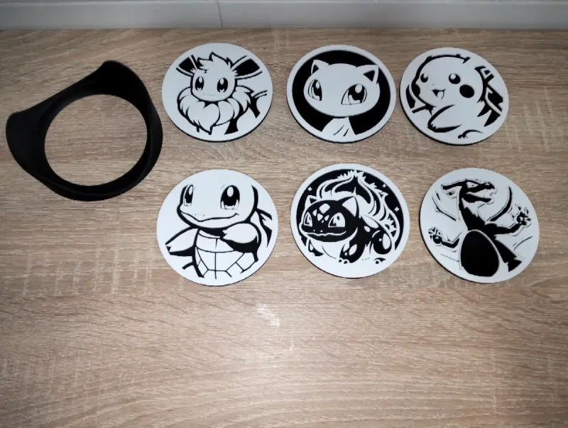 Posavasos Pokemon 3D
