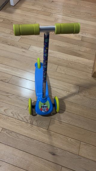 Patinete infantil 3 ruedas azul robot