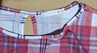 Blusa cuadros con volante Tendencia