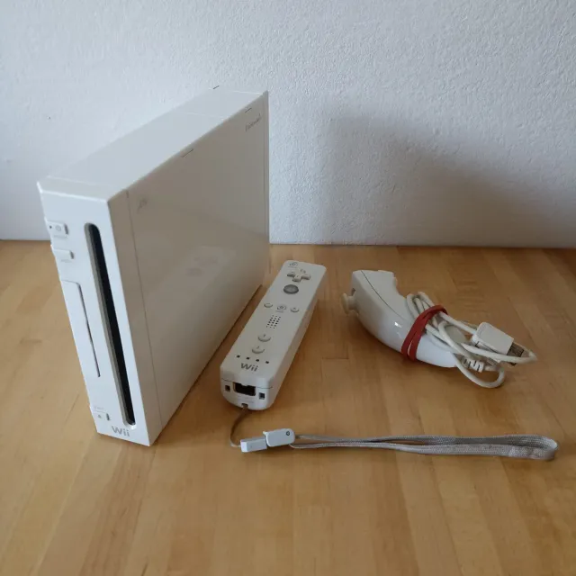 Consola Wii Blanca + Control remoto Wii y Nunchuk Perfecto