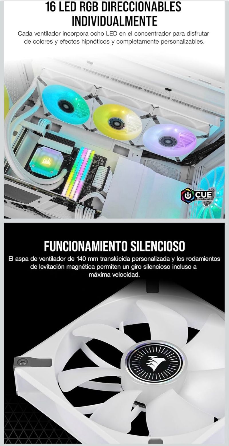 2x Corsair ML140 RGB ELITE (PRECINTADOS) afbeelding 6