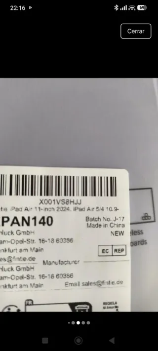 Funda iPad Air 11 Lila muy clarito