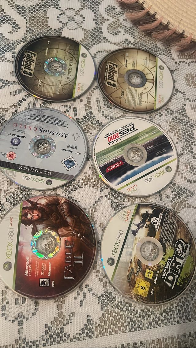 Lote 5 Juegos Xbox 360: Fallout 3, Fable II, Dirt