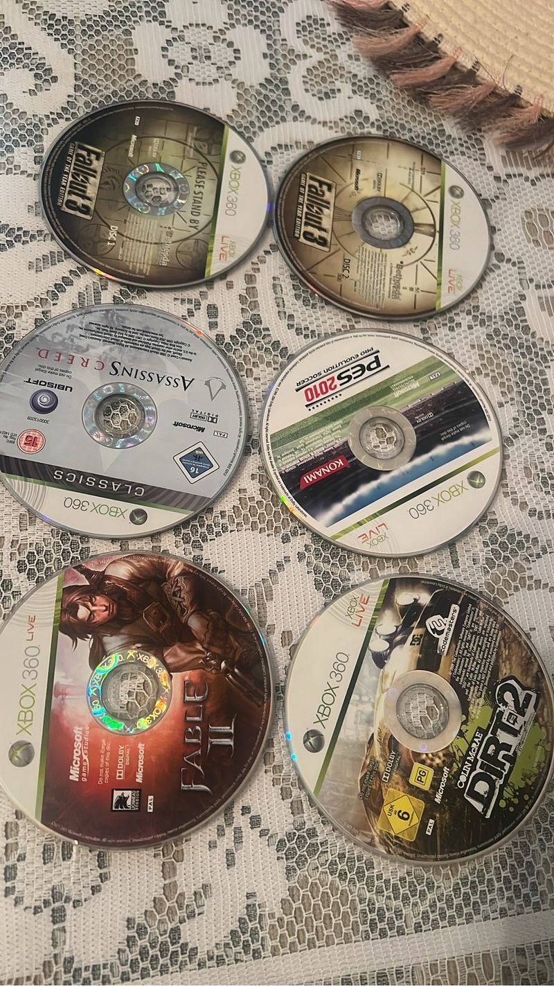 Lote 5 Juegos Xbox 360: Fallout 3, Fable II, Dirt