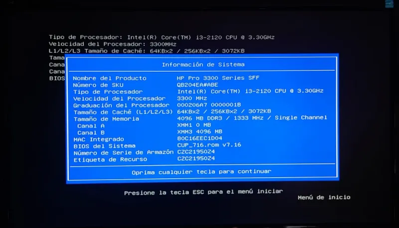 PC HP Slimline i3 SSD 240GB + 500GB SATA 8GB RAM afbeelding 7
