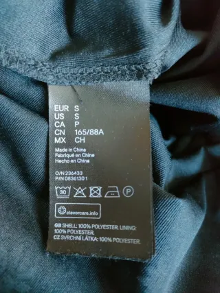 Vestido H&M flores gasa negro