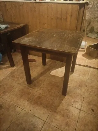 Mesa de pino 80x80