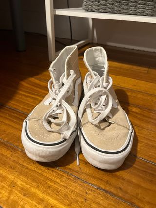Vans Beige/Blanco Zapatillas Altas