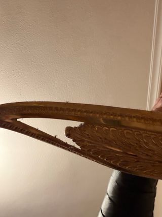 Lámpara colgante vintage dorada.