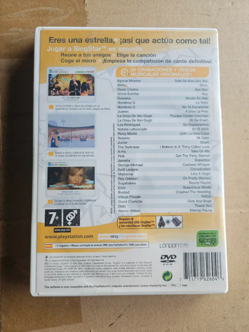 PlayStation 2 Singstar Videojuego PAL afbeelding 6