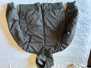 Giubbetto piuma d'oca grigio double face