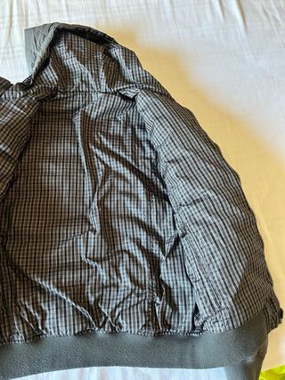 Giubbetto piuma d'oca grigio double face