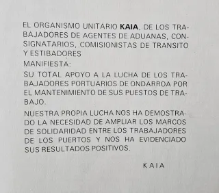 REVISTA KAIA N°1 (1979) Bilbao Bizkaia