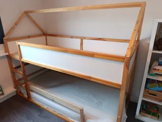 Cama Ikea Kura 90x200 cm Blanco/pino