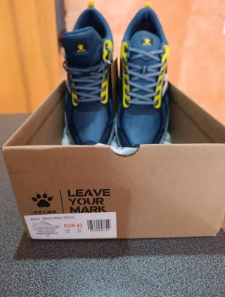Zapatillas Trail Kelme Talla 43 Azul/Amarillo