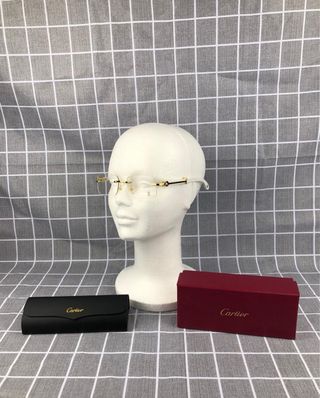 Gafas Cartier blanco y dorado