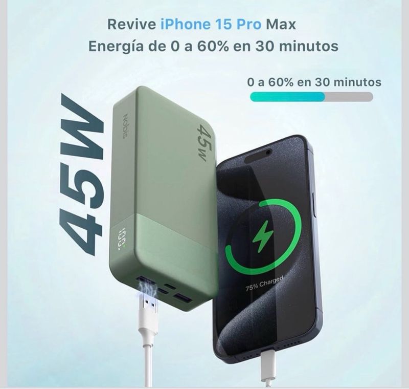 Nobis Powerbank 20000mAh 45W PD3.0 afbeelding 2