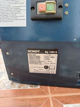 Torno de madera eléctrico RONDY 1000/F