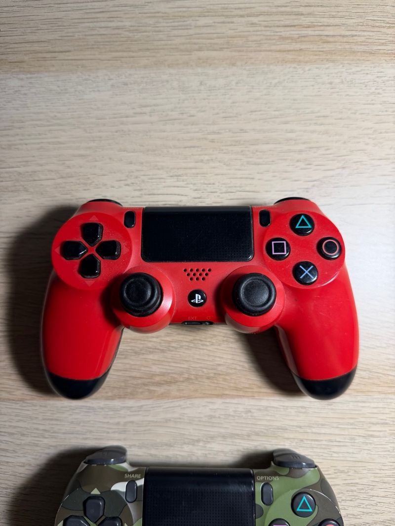 2 Mandos PS4 (PlayStation 4) Rojo y Camuflaje afbeelding 2