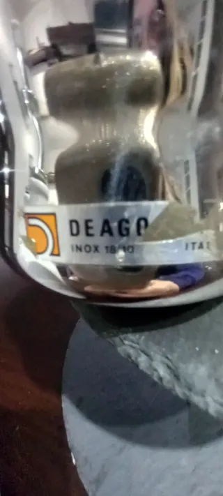 Coppia di teiera e lattiera grandi in acciaio con