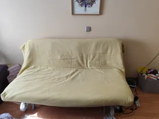 Sofá Cama Beige/Amarillo