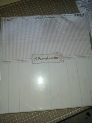 Papeles Scrapbook Comunión Orita 11 uds