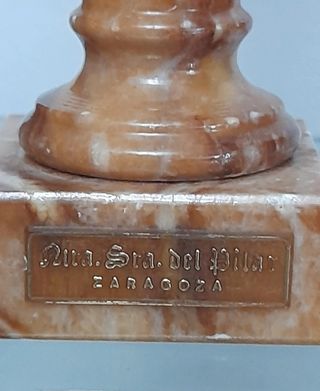 Virgen del Pilar Antigua Zaragoza Ónix Mármol