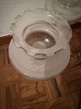 Lámpara de salón vintage metal y cristal