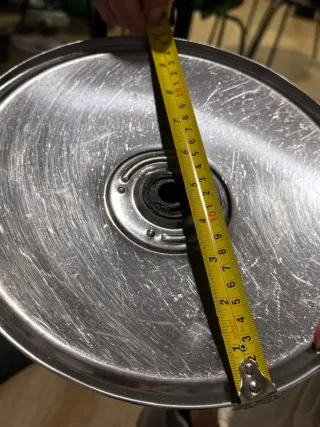 Olla de acero inoxidable con tapa de vidrio 24 cm