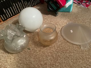 Lote de 4 tulipas de cristal