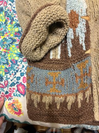 Cárdigan Vintage Lana Multicolor Talla Única