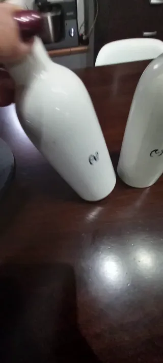 Coppia Olio e Aceto Ceramica Bianca