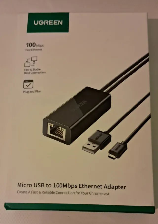 Adaptador Ethernet Micro USB UGREEN 100Mbps